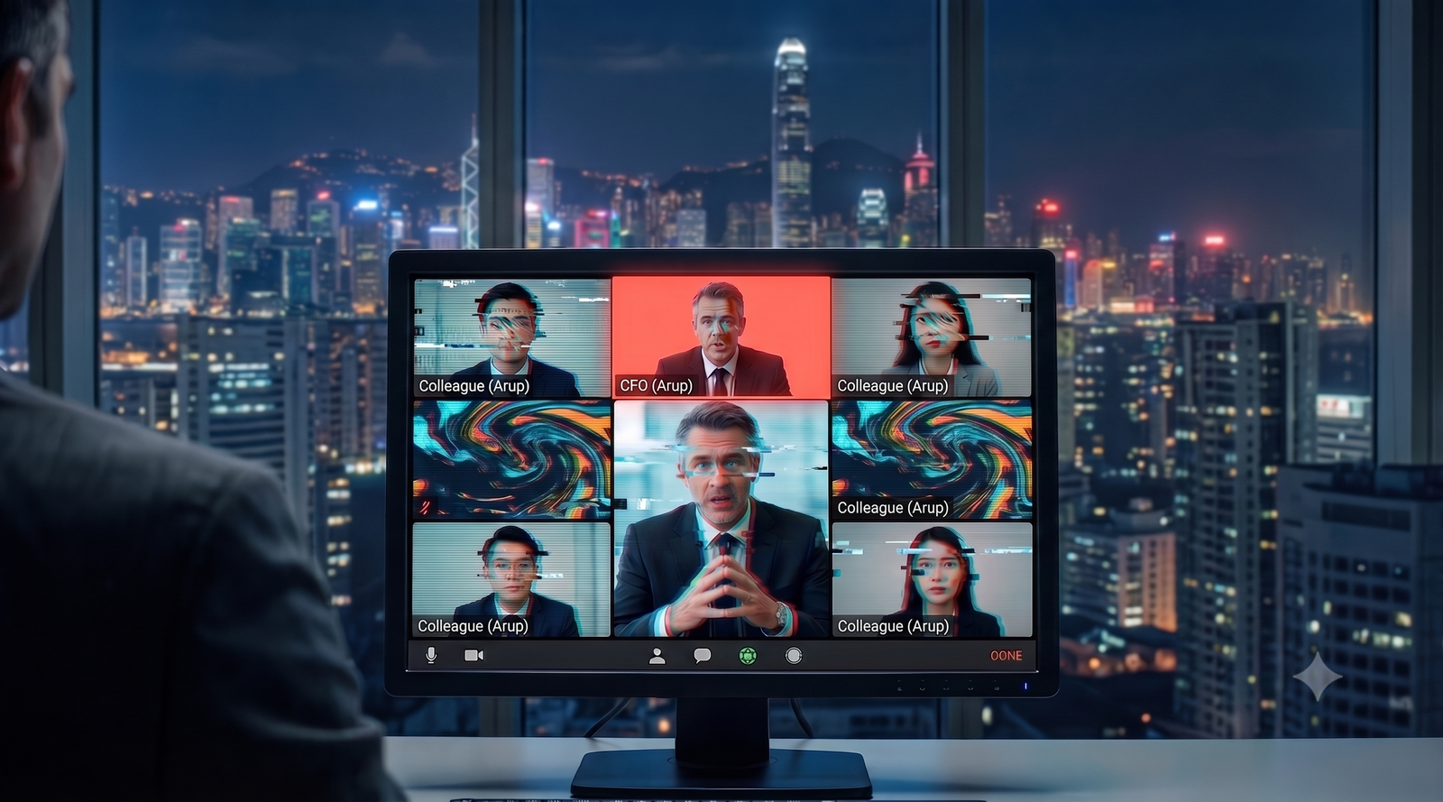 Deepfaked video call with fake CFO and colleagues