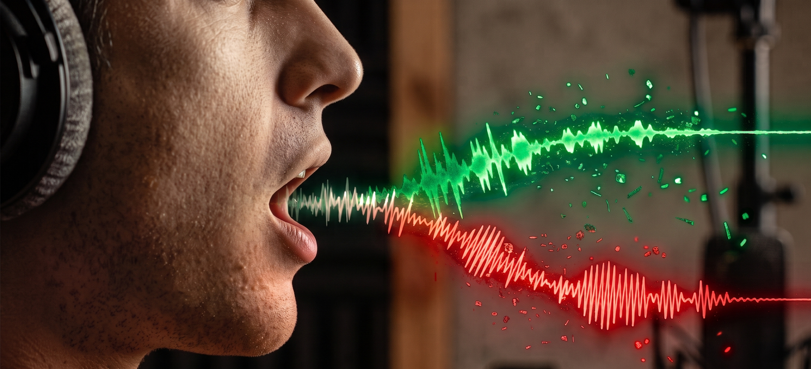 Cloned voice waveform splitting real from synthetic